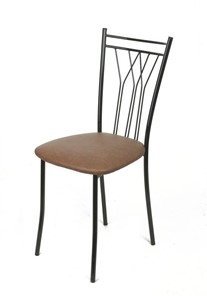 Кухонный стул Премьер СРП-097 Эмаль черная, экотекс коричневый в Туле